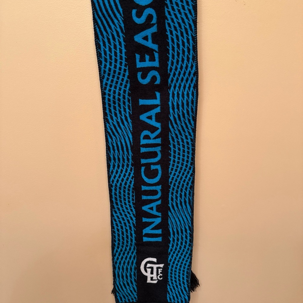Source Unknown Blue and Black Inaugural Season Scarf Charlotte Football club